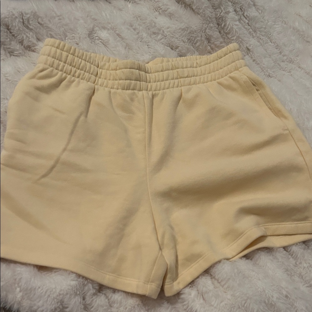 GAP Women's Soft Yellow Athletic Shorts